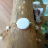 ✨Bracelet en nacre blanche – Élégance minimaliste