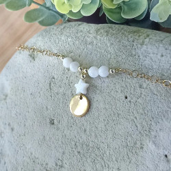 ✨Bracelet Étoile nacre et acier dorée