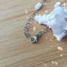✨ Bracelet en nacre blanche – Soleil tibétain