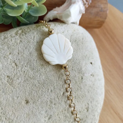 ✨Bracelet en nacre – Coquille Saint-Jacques sculptée