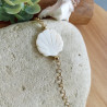 ✨Bracelet en nacre – Coquille Saint-Jacques sculptée