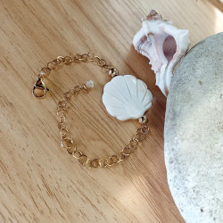 ✨Bracelet en nacre – Coquille Saint-Jacques sculptée