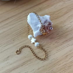 ✨Bracelet Chaine - Nacre étoile et perles Heishi