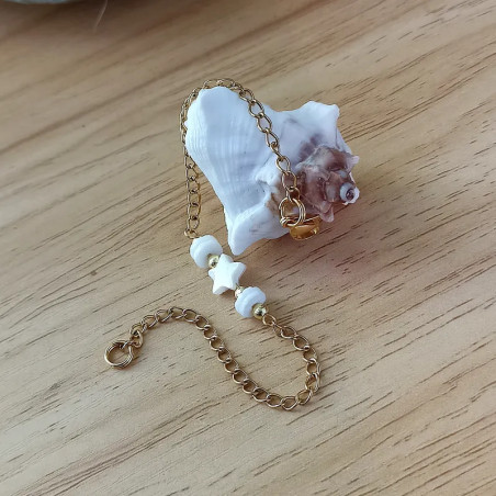 ✨Bracelet Chaine - Nacre étoile et perles Heishi