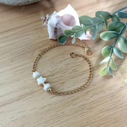✨Bracelet Chaine - Nacre étoile et perles Heishi