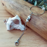 ✨Bracelet Chaine - Cercle acier et perles Heishi en nacre blanche