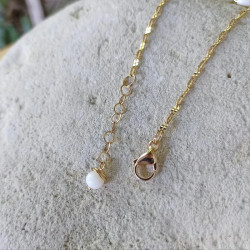 ✨Bracelet Chaine - Cœurs en nacre blanche