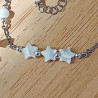 ✨Bracelet Chaine - Étoiles en nacre blanche