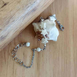 ✨Bracelet Chaine - Étoiles en nacre blanche