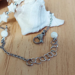 ✨Bracelet Chaine - Étoiles en nacre blanche